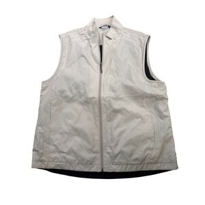 Pro Tour Mens Golf Vest Gray Full Zip Mock Neck Lightweight Sleeveless Size M